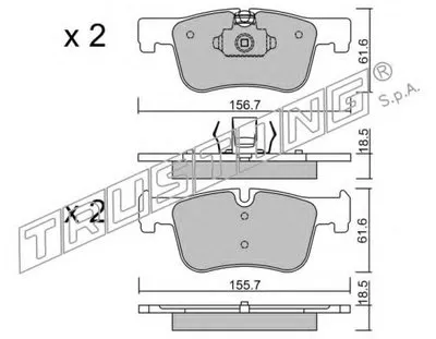 Комплект тормозных колодок, дисковый тормоз TRUSTING купить