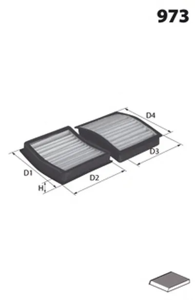 Фильтр, воздух во внутренном пространстве MECAFILTER MECAFILTER купить