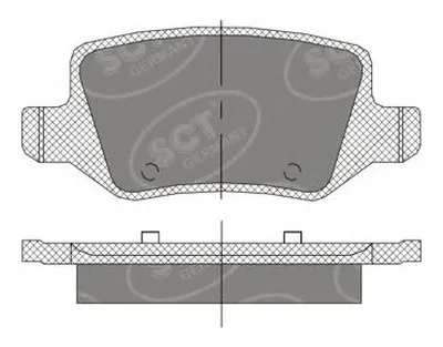 Комплект тормозных колодок, дисковый тормоз SCT Germany купить