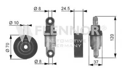 Амортизатор, поликлиновой ремень FLENNOR купить
