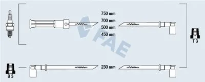 Комплект проводов зажигания FAE купить