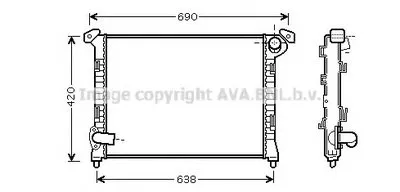 Радиатор, охлаждение двигателя AVA QUALITY COOLING купить