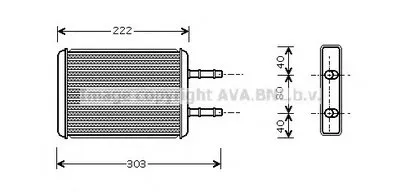 Теплообменник, отопление салона AVA QUALITY COOLING купить