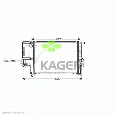 Радиатор, охлаждение двигателя KAGER купить