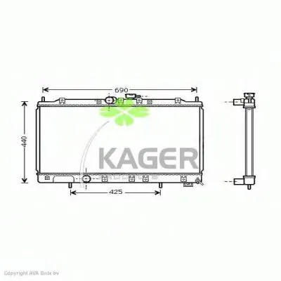 Радиатор, охлаждение двигателя KAGER купить