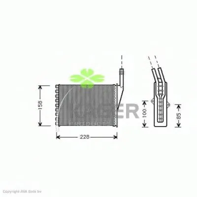 Теплообменник, отопление салона KAGER купить