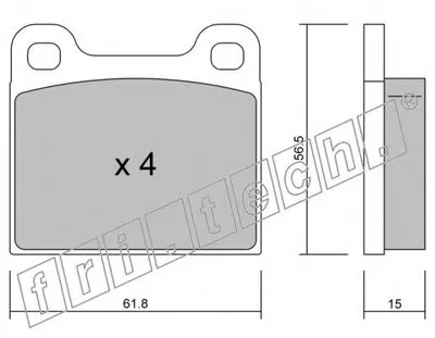 Комплект тормозных колодок, дисковый тормоз fri.tech. купить