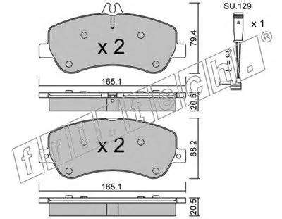 Комплект тормозных колодок, дисковый тормоз fri.tech. купить