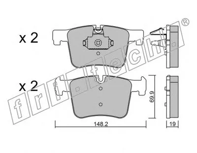 Комплект тормозных колодок, дисковый тормоз fri.tech. купить