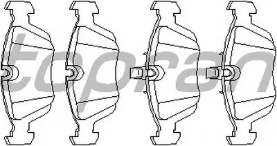 Комплект тормозных колодок, дисковый тормоз TOPRAN купить