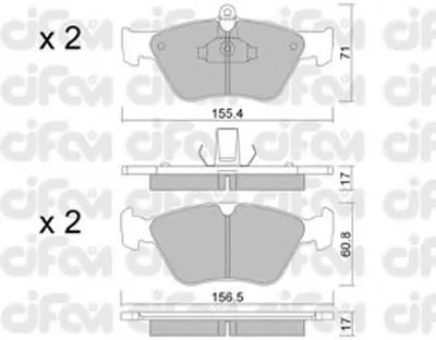 Комплект тормозных колодок, дисковый тормоз CIFAM купить