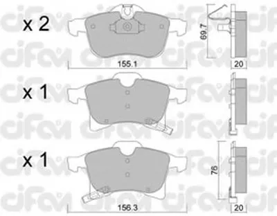 Комплект тормозных колодок, дисковый тормоз CIFAM купить