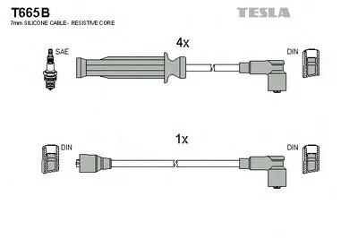 Комплект проводов зажигания TESLA купить