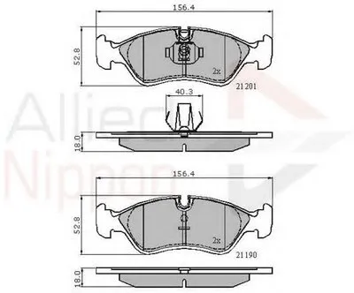 Комплект тормозных колодок, дисковый тормоз ANL Braking COMLINE купить