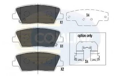 Комплект тормозных колодок, дисковый тормоз Comline COMLINE купить