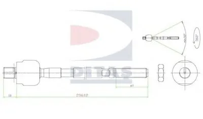 Осевой шарнир, рулевая тяга DITAS купить