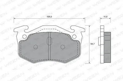 Комплект тормозных колодок, дисковый тормоз WEEN купить