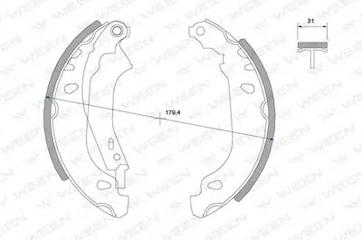 Комплект тормозных колодок WEEN купить