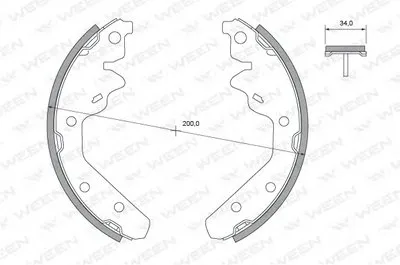Комплект тормозных колодок WEEN купить