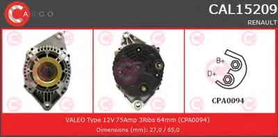 Генератор GENUINE SERIES CASCO купить