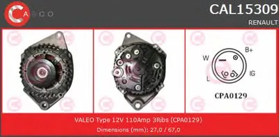 Генератор REMANUFACTURED SERIES CASCO купить