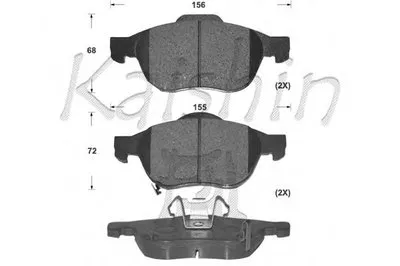 Комплект тормозных колодок, дисковый тормоз KAISHIN купить