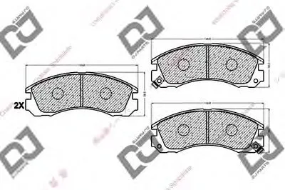 Комплект тормозных колодок, дисковый тормоз DJ PARTS купить