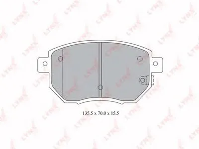 Комплект тормозных колодок, дисковый тормоз LYNXauto купить