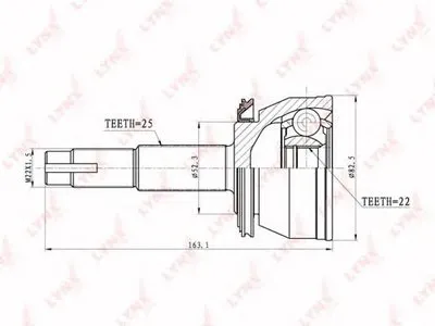 Шарнирный комплект, приводной вал LYNXauto купить