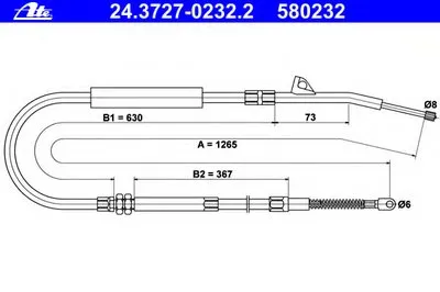 Трос, стояночная тормозная система ATE купить