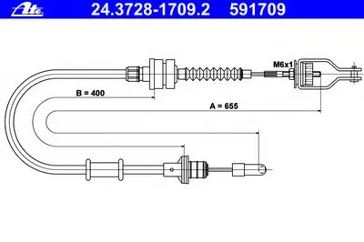 Тросик сцепления ATE купить