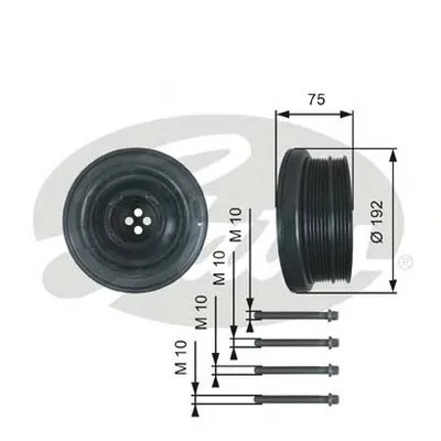 Ременный шкив, коленчатый вал DriveAlign® GATES купить