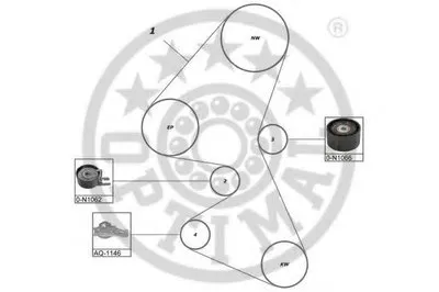 Водяной насос + комплект зубчатого ремня OPTIMAL купить