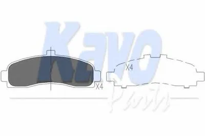 Комплект тормозных колодок, дисковый тормоз KAVO PARTS купить