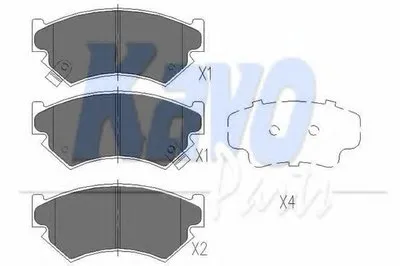 Комплект тормозных колодок, дисковый тормоз KAVO PARTS купить