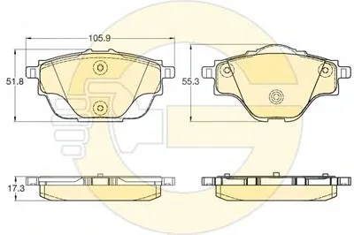Комплект тормозных колодок, дисковый тормоз GIRLING купить