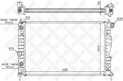 Радиатор, охлаждение двигателя STELLOX купить