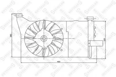 Вентилятор, охлаждение двигателя STELLOX купить
