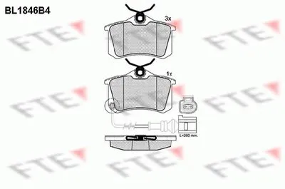 Комплект тормозных колодок, дисковый тормоз FTE купить