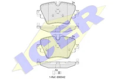 Комплект тормозных колодок, дисковый тормоз ICER купить