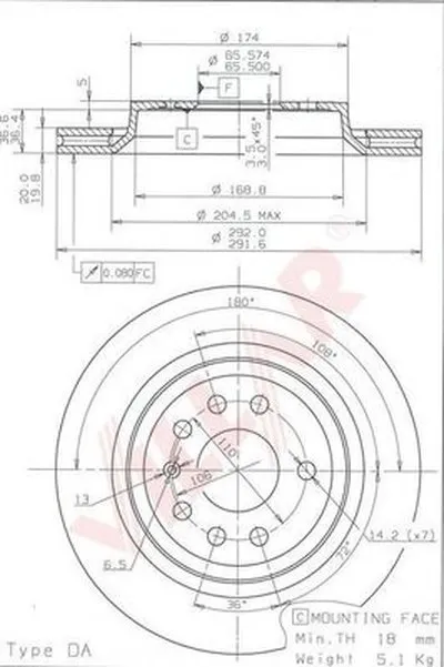 Тормозной диск COATED DISC LINE VILLAR купить