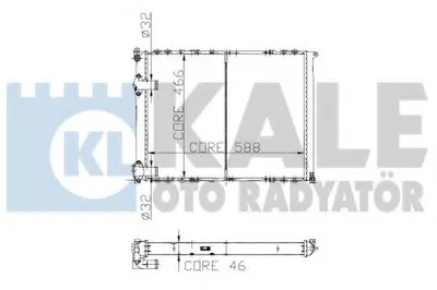 Радиатор, охлаждение двигателя KALE OTO RADYATÖR купить