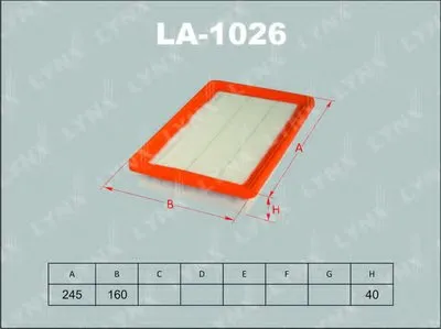 Воздушный фильтр LYNXauto купить