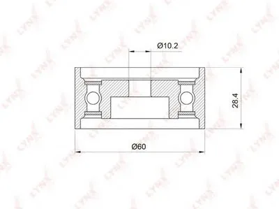Натяжной ролик, ремень ГРМ; Паразитный / Ведущий ролик, зубчатый ремень LYNXauto купить