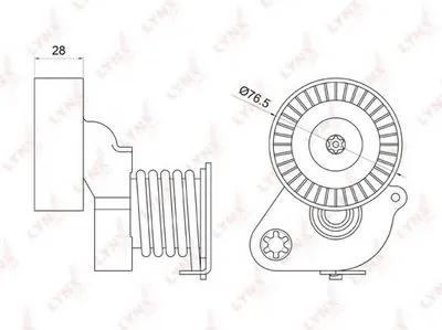 Натяжитель ремня, клиновой зубча LYNXauto купить
