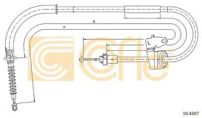 Трос, стояночная тормозная система COFLE купить