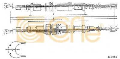 Трос, стояночная тормозная система COFLE купить