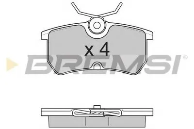 Комплект тормозных колодок, дисковый тормоз BREMSI купить