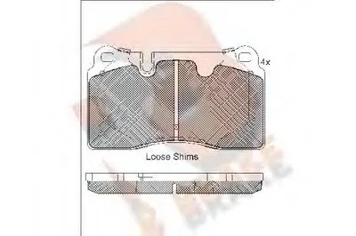 Комплект тормозных колодок, дисковый тормоз R BRAKE купить