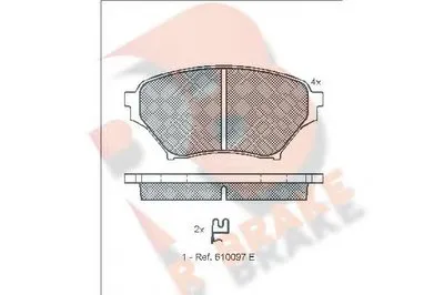 Комплект тормозных колодок, дисковый тормоз R BRAKE купить